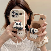 Kawaii Bear Case with Holder for iPhone